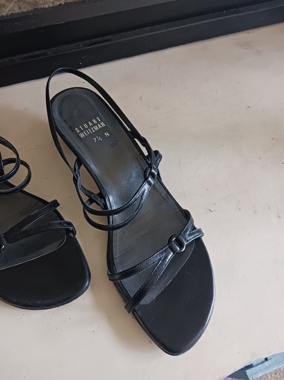 Stuart Weitzman Slingback Strap Leather Sandal